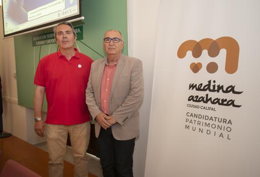 Antonio Vallejo y Alberto Montejo, hasta ahora director de Medina Azahara, en 2018