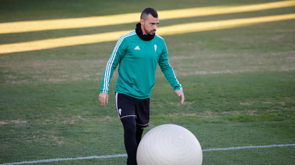 De las Cuevas, en el entrenamiento del lunes