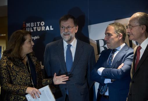 El expresidente, junto a Carmen Crespo, Elías Bendodo y Francisco de la Torre