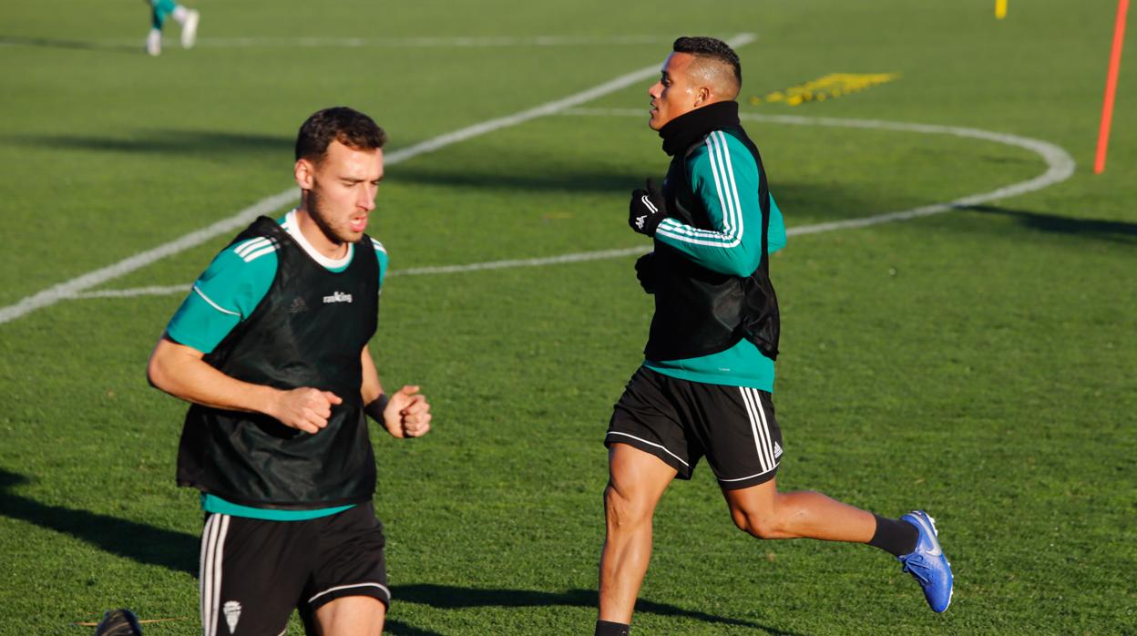 Imanol y Garrido, en un entrenamiento