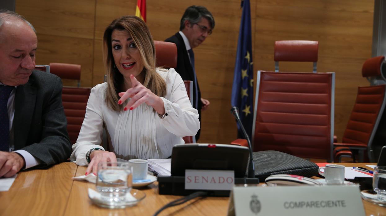 Susana Díaz, en la comisión de investigación del Senado