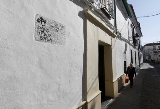 Casa de la calle Parras en la que nació Pablo García Baena