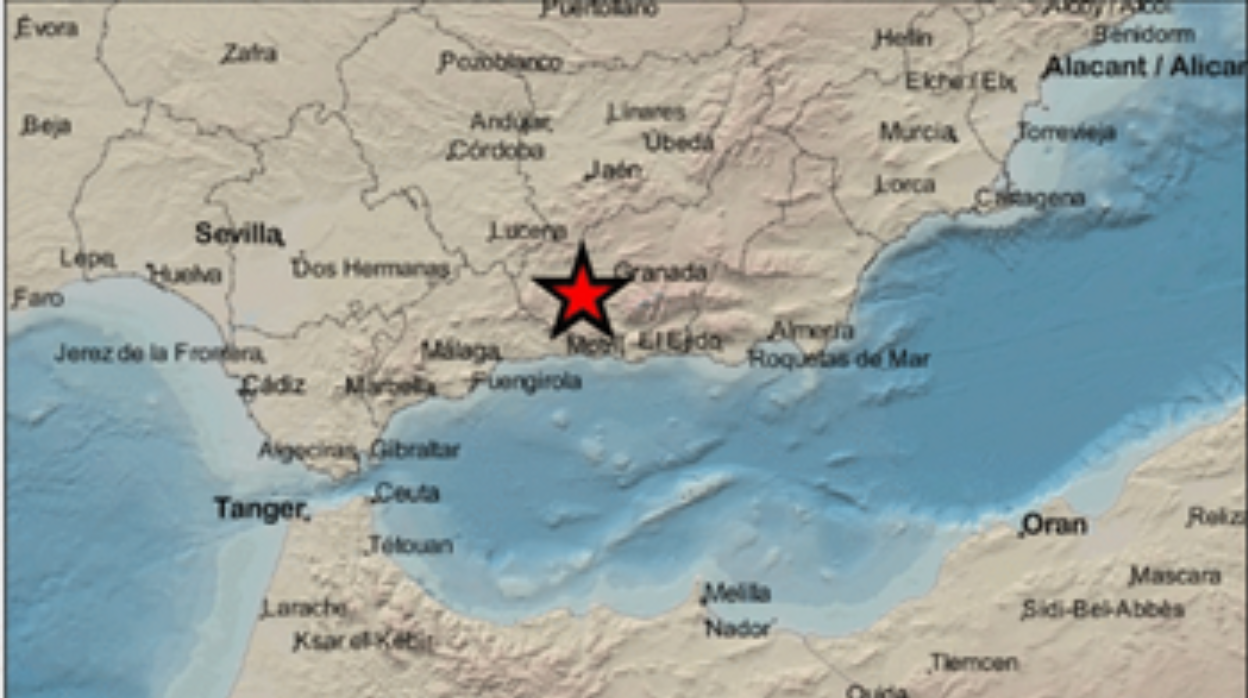 Registrado un terremoto de magnitud 3,2 en Ventas de Huelma (Granada)