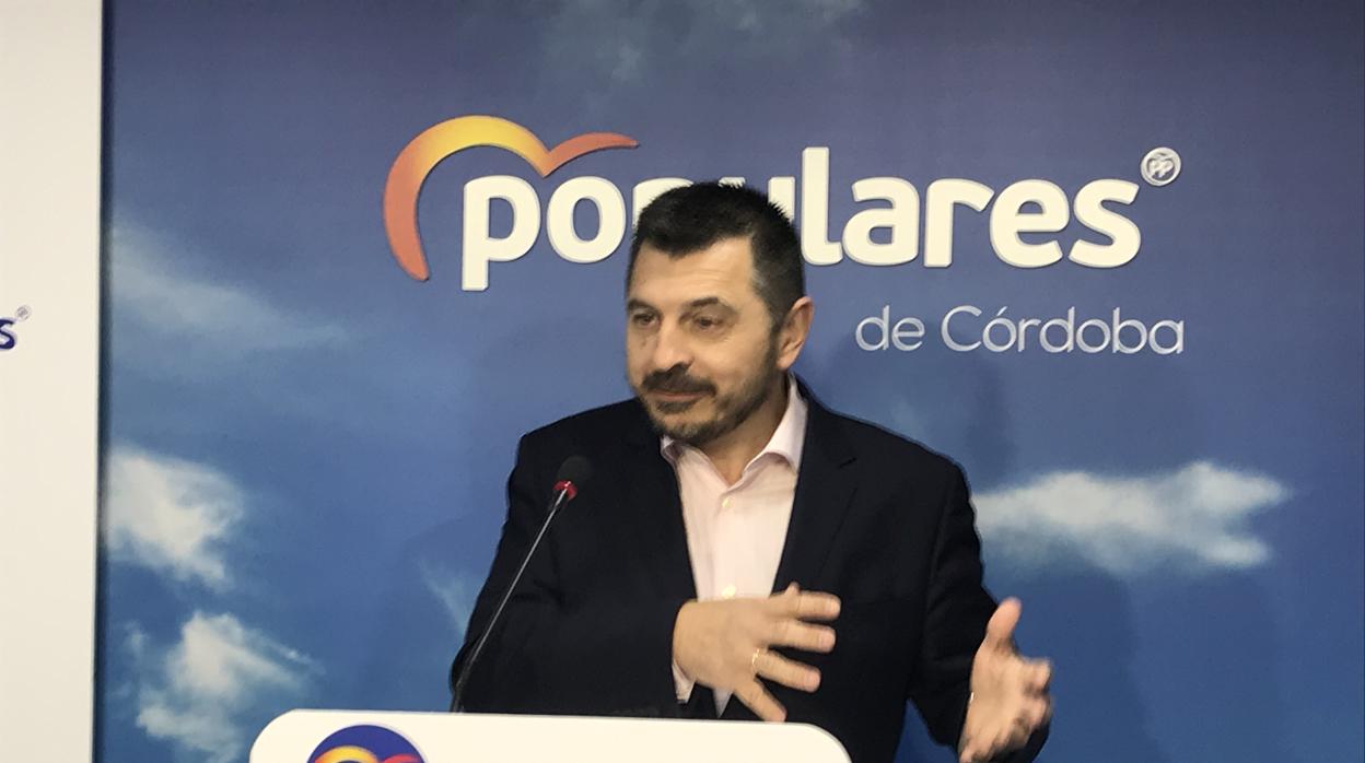 Toni Martín, en rueda de prensa en Córdoba esta mañana