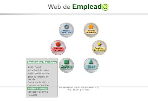 Menú de la web de Emplead@