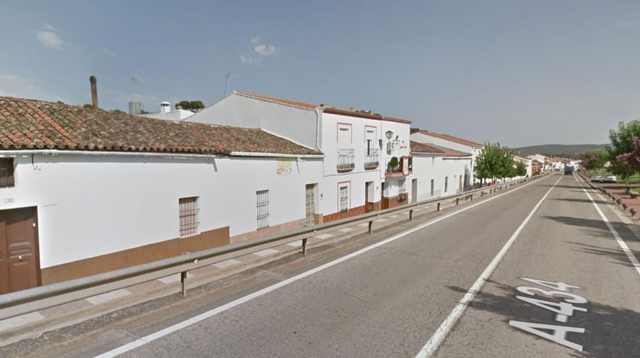 Carretera de Cala, en la provincia de Huelva