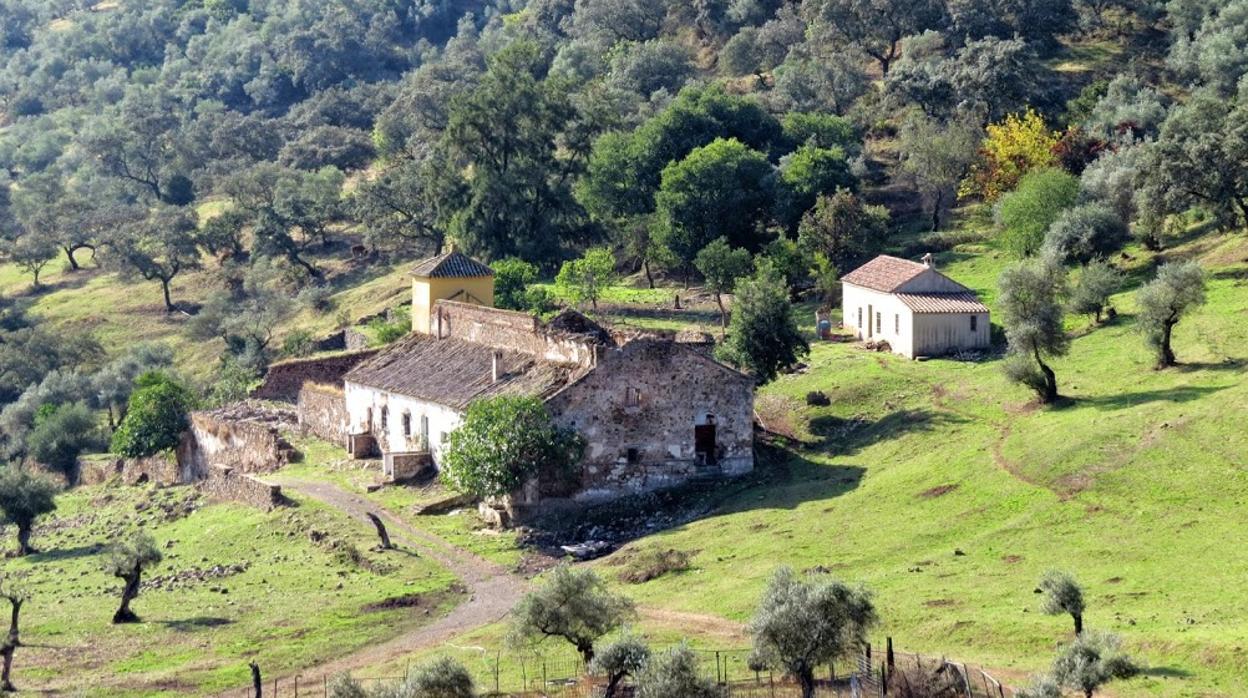 Panorámica de la finca de San Cebrián Bajo en la Sierra de Córdoba