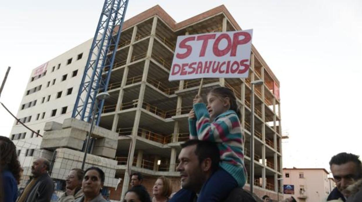 Manifestación anti desahucios en Sevilla