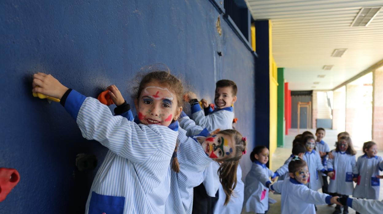 Alumnos de la etapa de Infantil en el colegio Cervantes de Córdoba