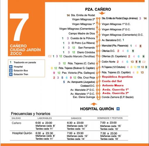 La línea 7 de Aucorsa modificará desde el lunes 24 su recorrido e incorpora cuatro nuevas paradas