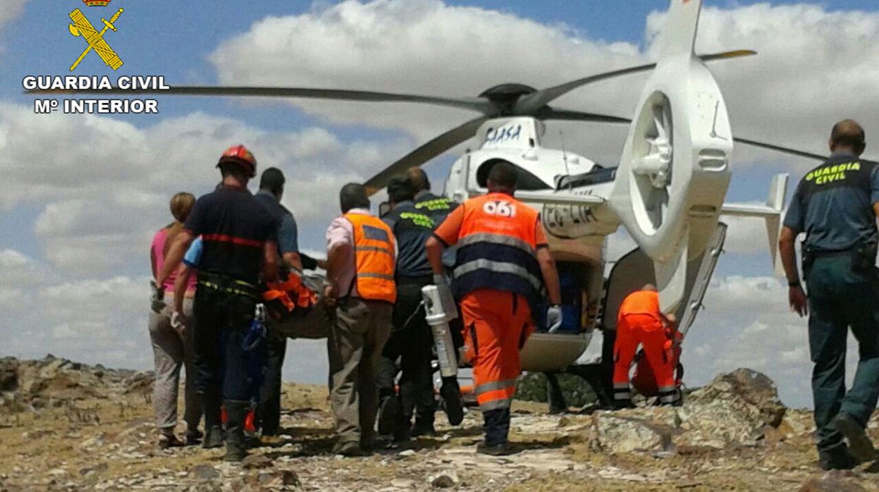 Imagen de archivo del rescate de un senderista accidentado