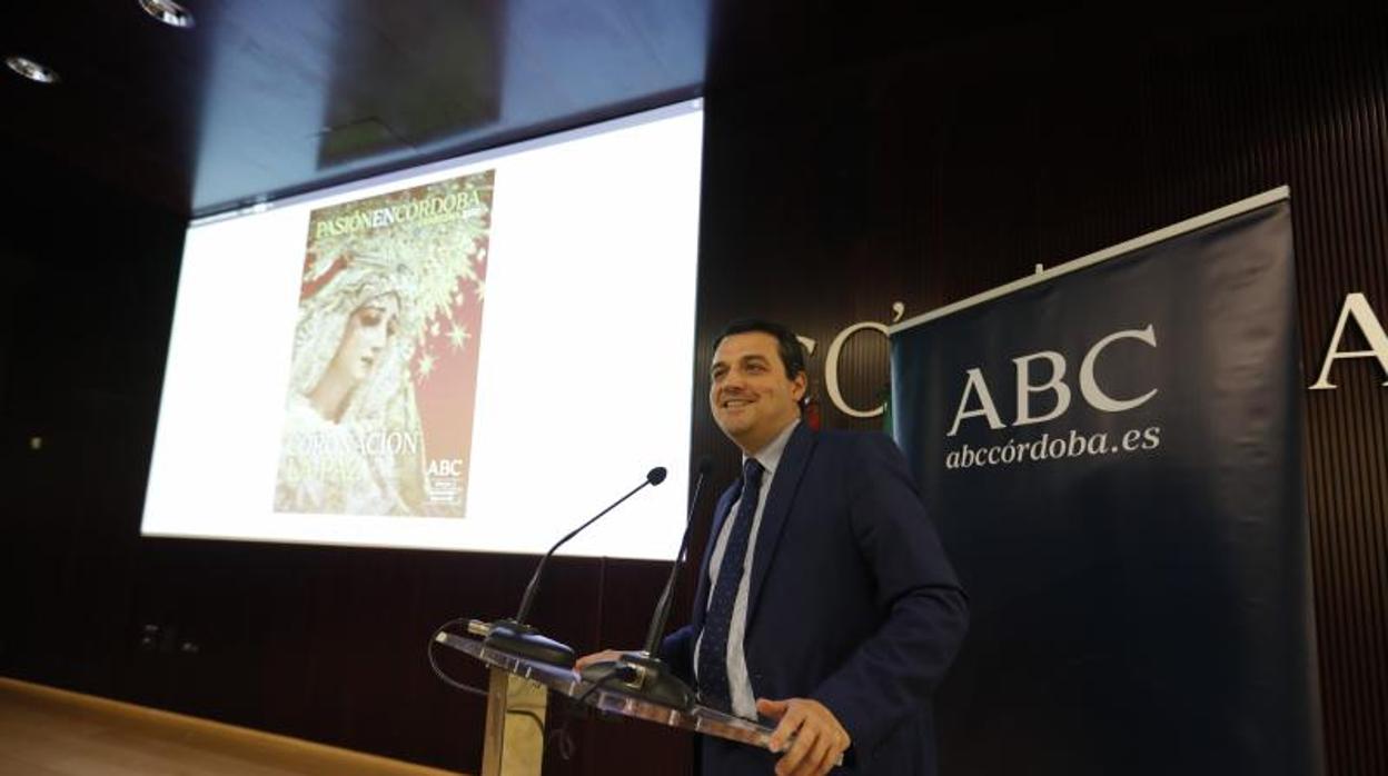 José María Bellido en la presentación de la revista Pasión en Córdoba