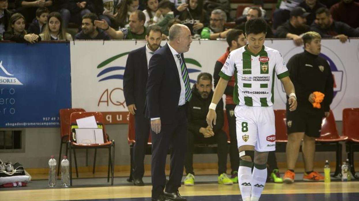 Miguel Ángel Martínez «Maca» en el último partido ante el Zaragoza