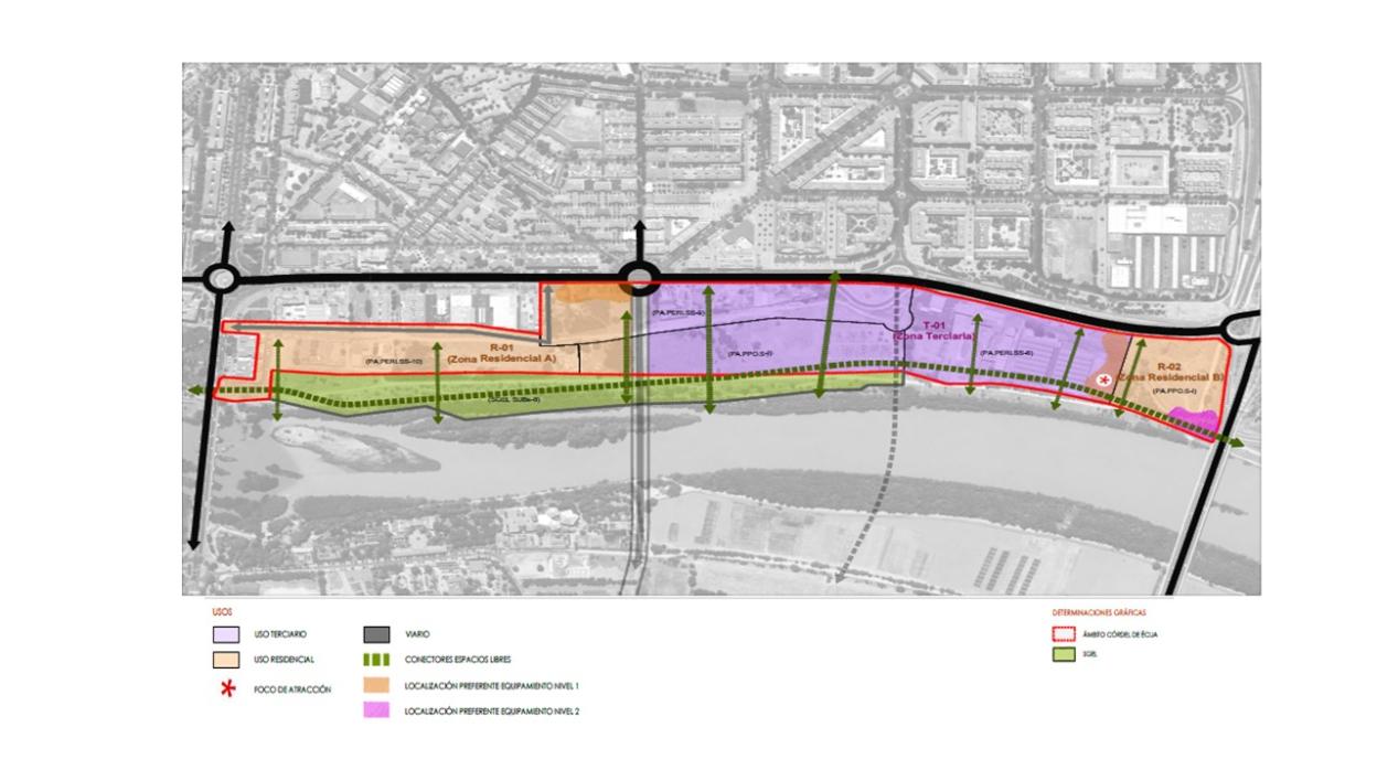 Plano facilitado por Lar sobre su proyecto para el Cordel de Écija