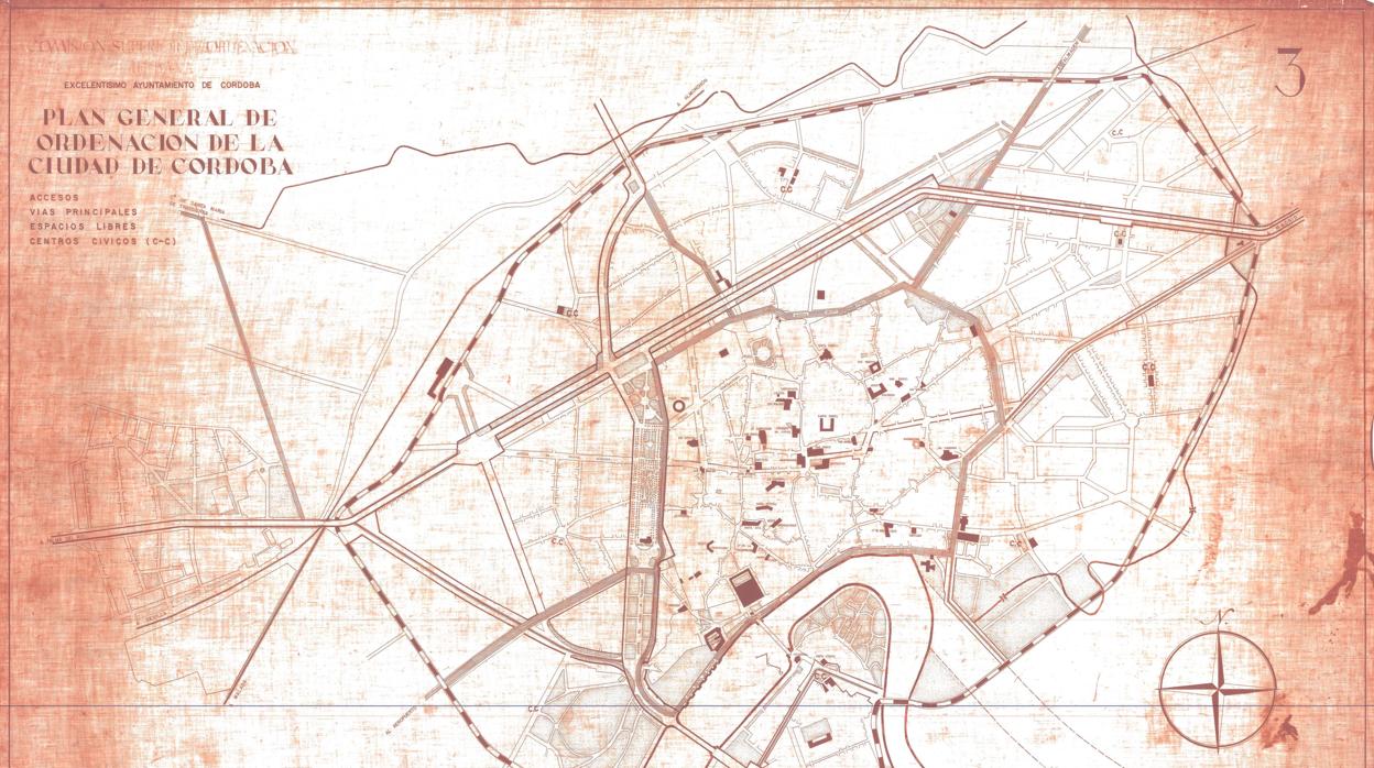 El plano del proycto sobre el Guadalquivir en el Cordel de Écija