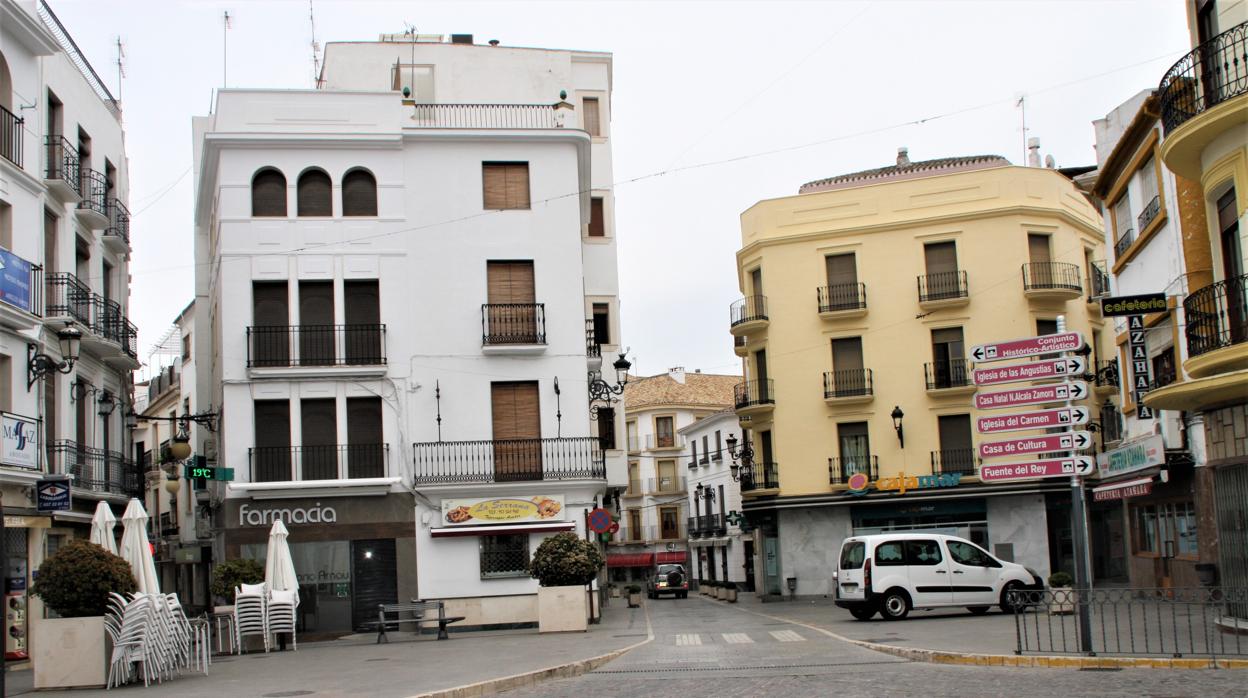 Calle céntrica de Priego de Córdoba