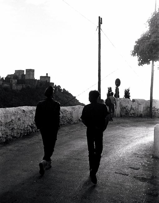 Joe Strummer y Jesús Arias, de paseo por el Sacromonte.