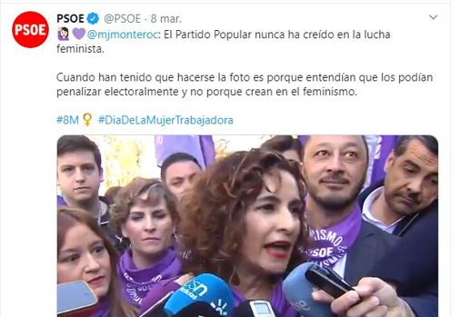 La ministra portavoz defendió en Sevilla las marchas por el feminismo el 8-M