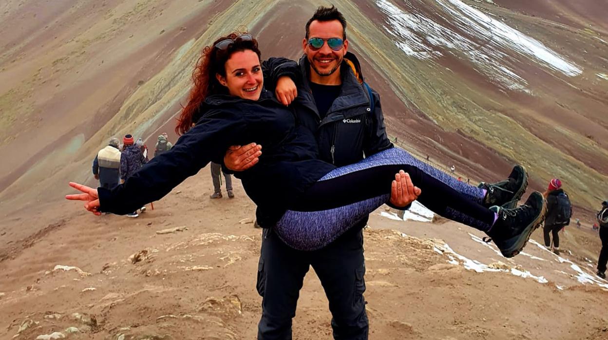 David y Alicia en un momento de su estancia en Perú