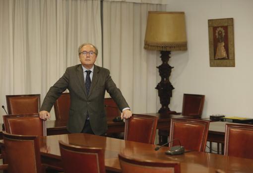 Díaz, en la sala de reuniones