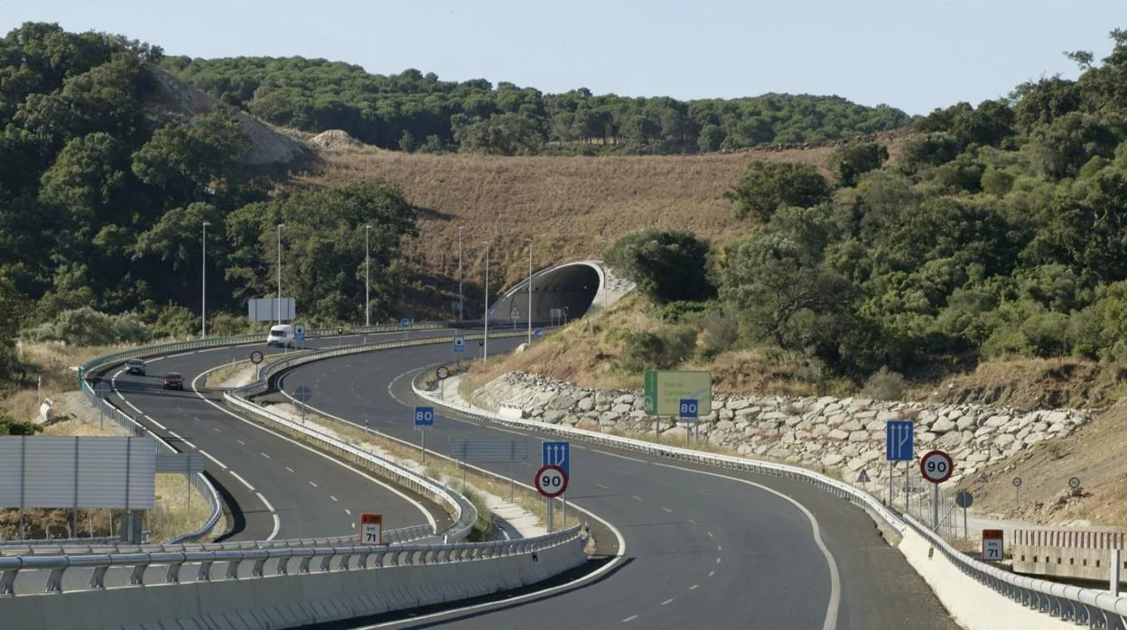 Las obras en los túneles de la autovía Jerez-Los Barrios han quedado paralizadas