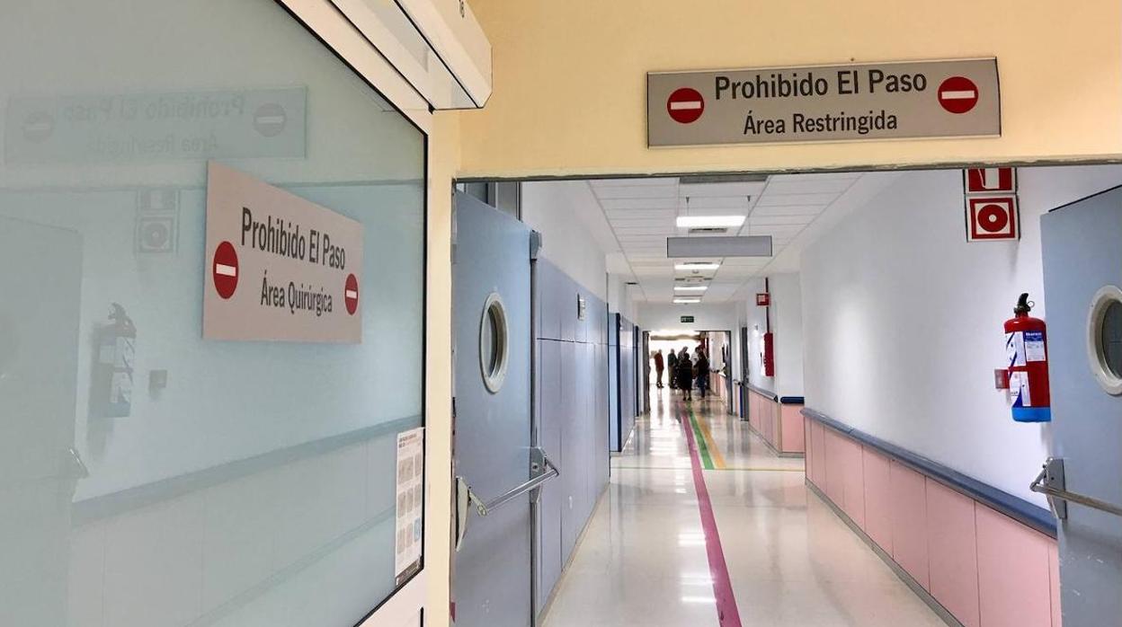 Área restringida del Hospital Clínico de Málaga