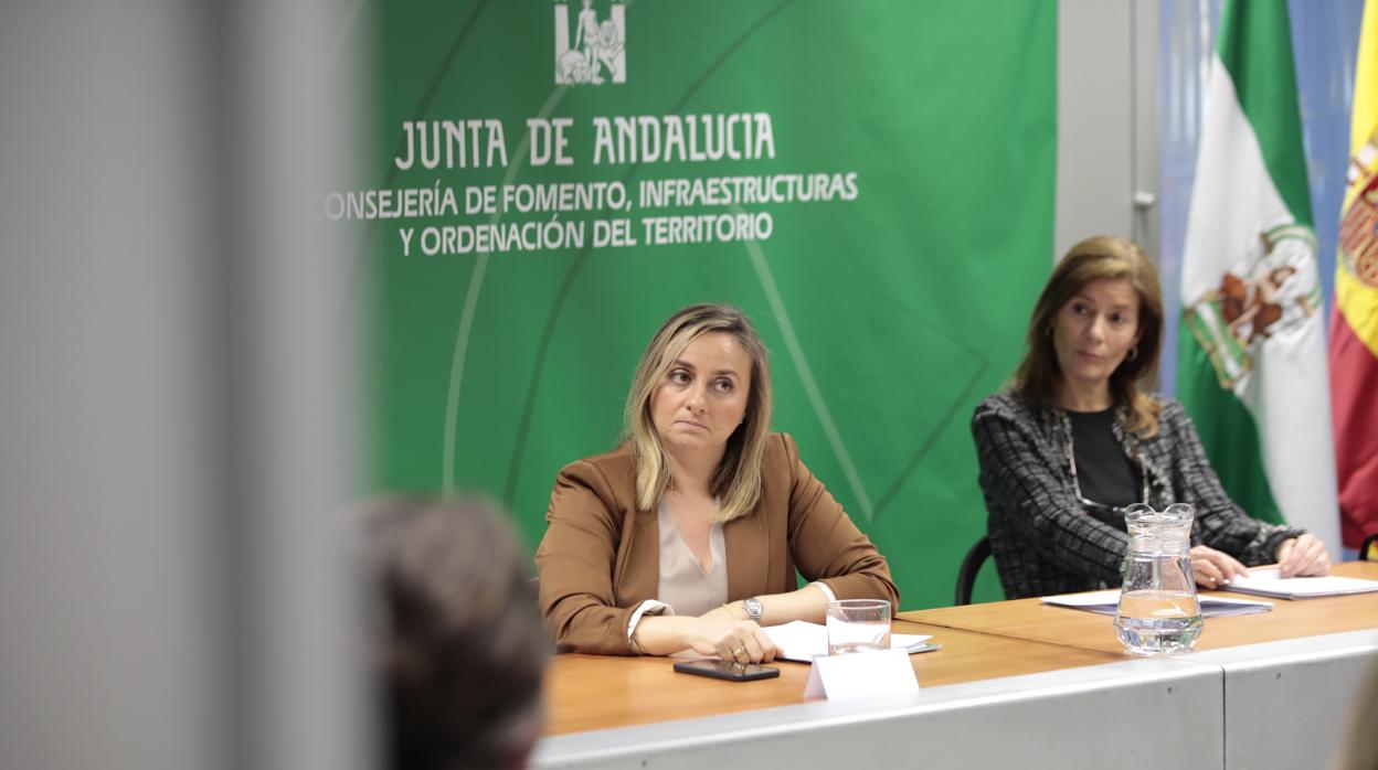 Marifrán Carazo en una reunión en la Consejería