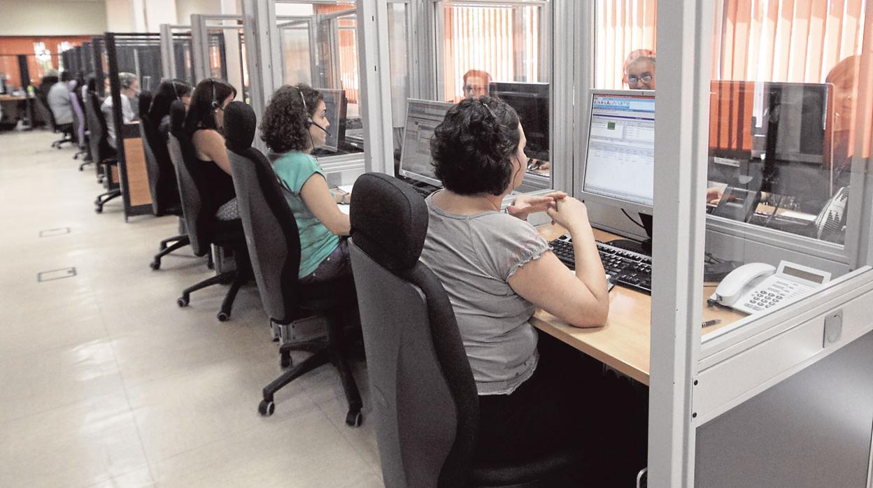 Sala de Teleasistencia donde trabajan las teleoperadoras