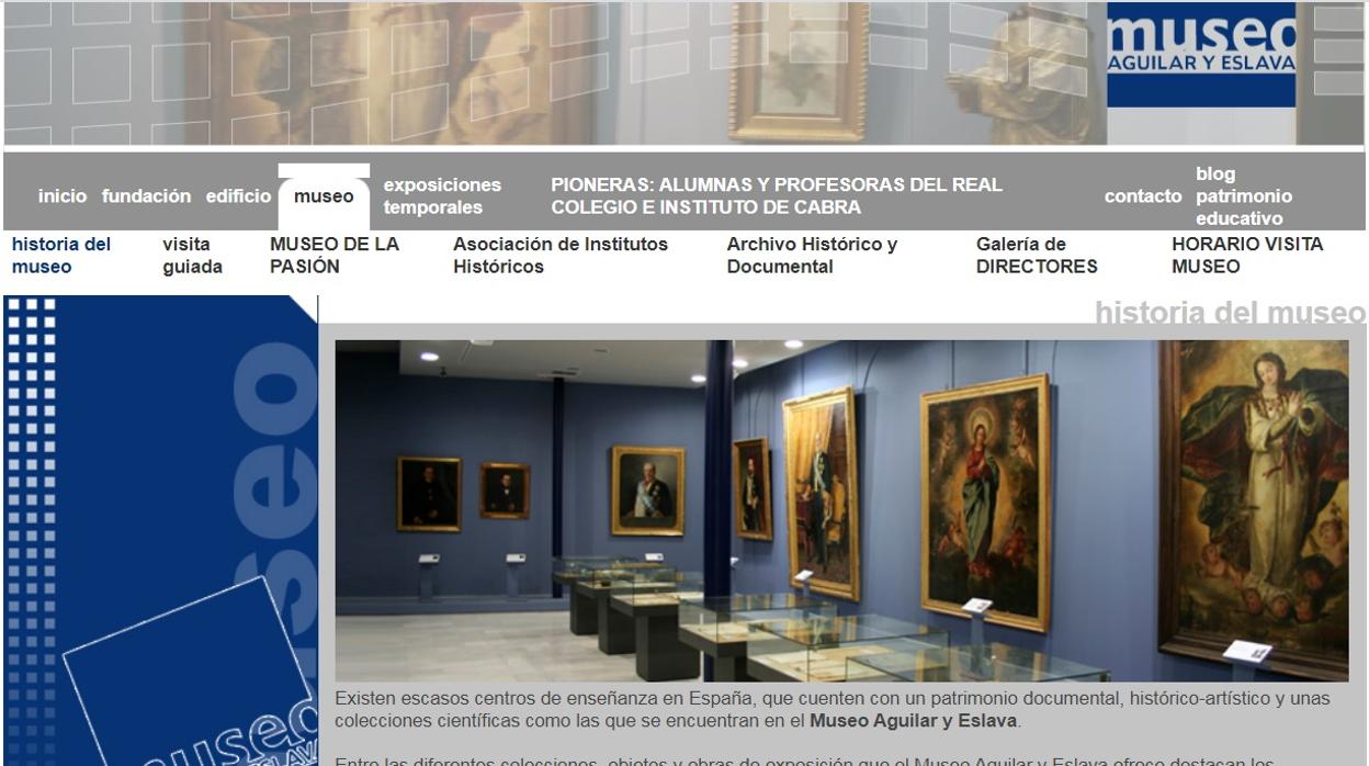 Web del museo Aguilar y Eslava de Cabra