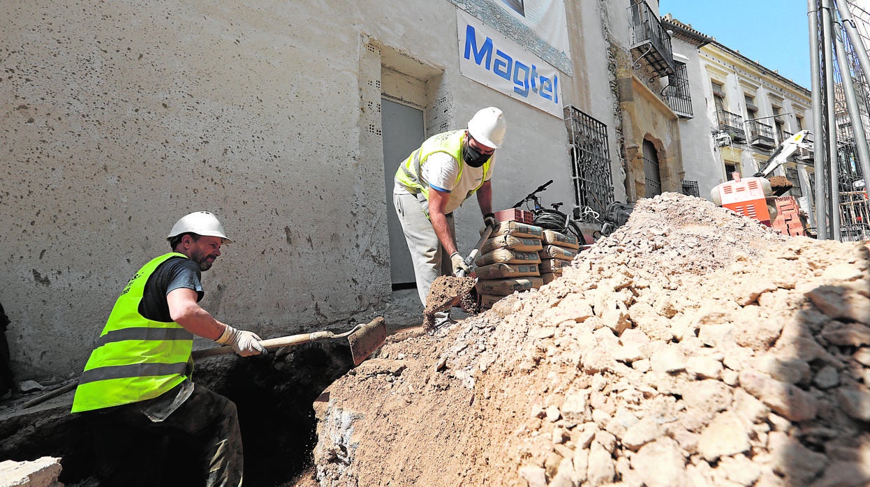 Imagen de las obras del Archivo que acomete el Ayuntamiento de Córdoba