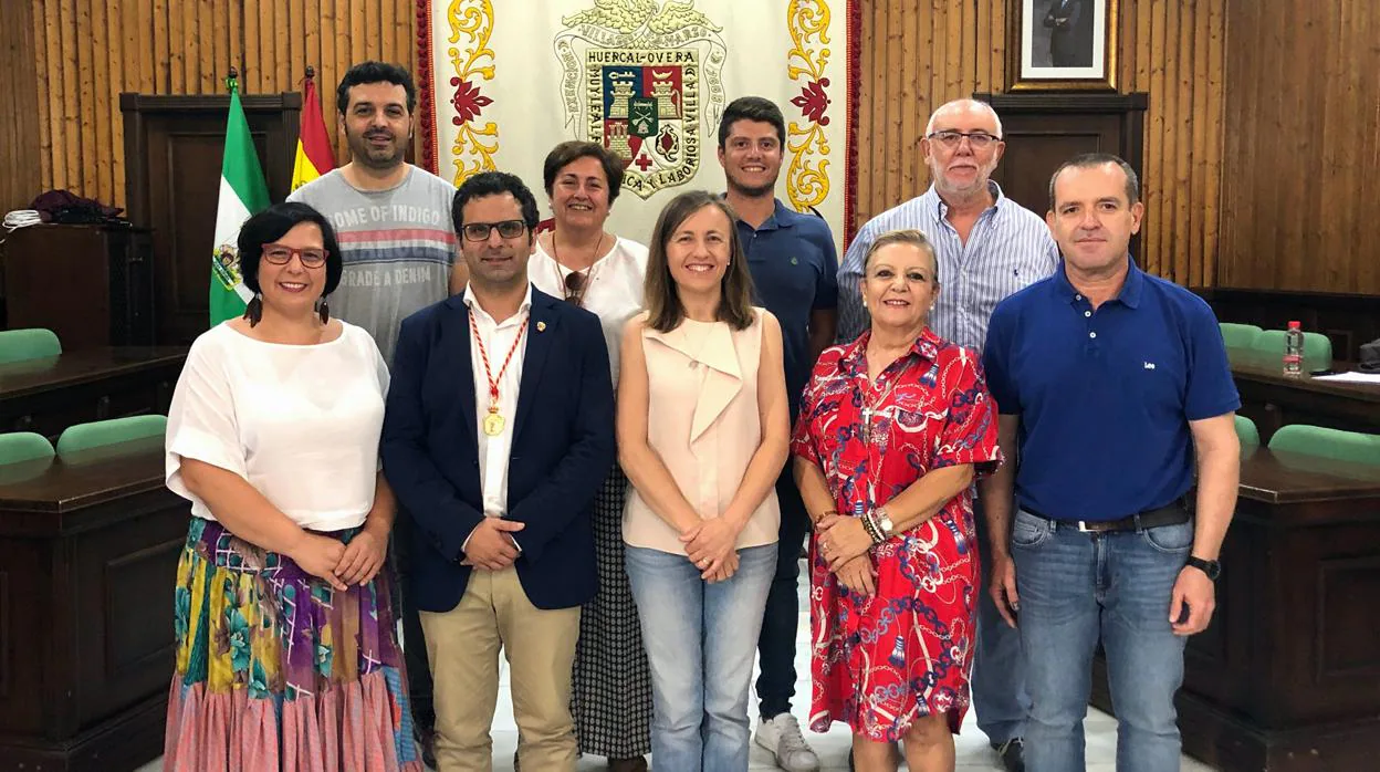 Concejales del PSOE y Ciudadanos que gobiernan en coalición en Huércal-Overa.