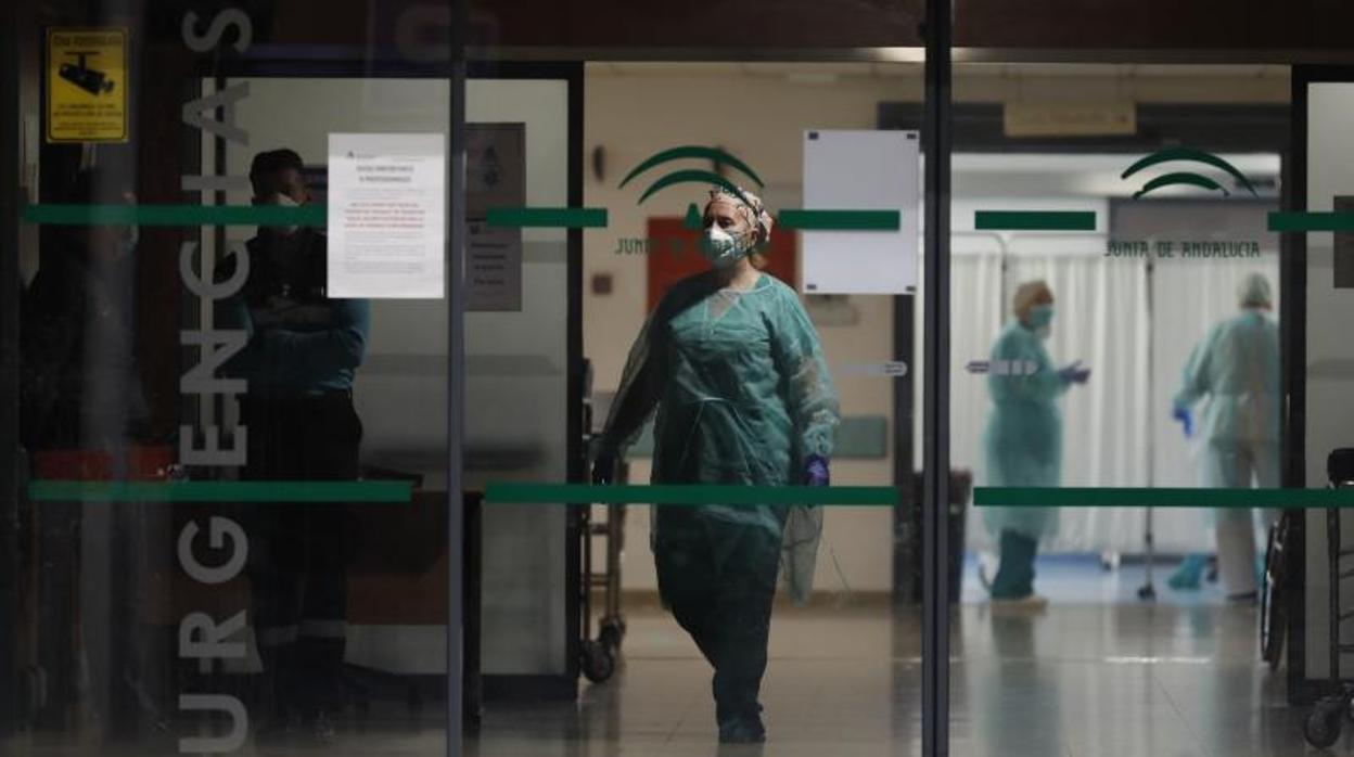 Entrada a las urgencias del Hospital Reina Sofía de Córdoba durante la crisis del coronavirus