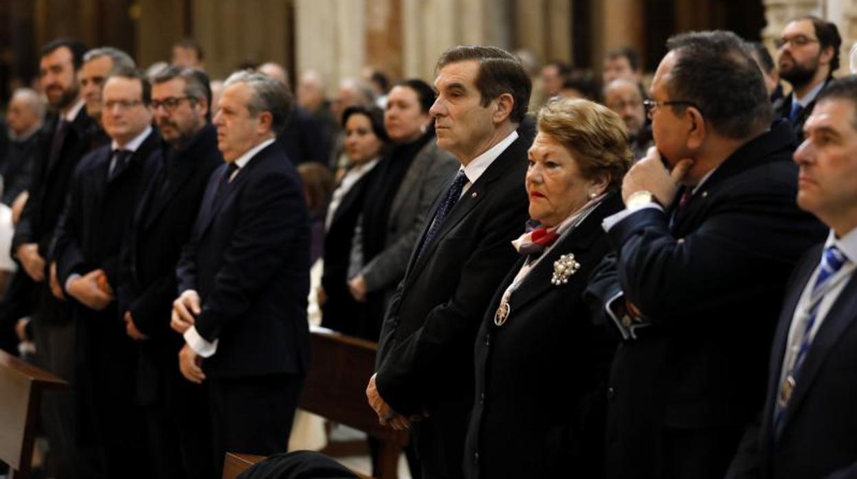 Olga Caballero, en un acto junto a Francisco Gómez Sanmiguel