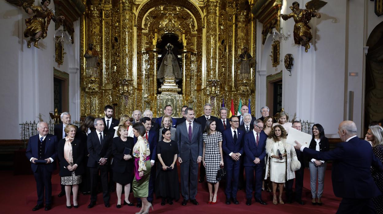 Los Reyes de España en la iglesia de la Merced en efebrero de 2019 por las Medallas de Oro a las Bellas Artes