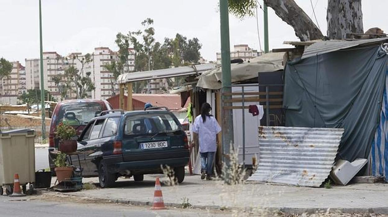 Asentamiento chabolista en Sevilla