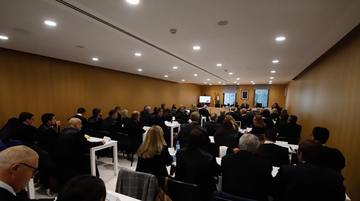 Sala de vistas durante el juicio del caso Fénix en la Ciudad de la Justicia