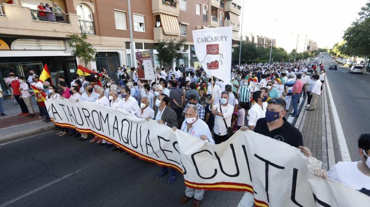 Protest en defensa de los toros celebrada la semana pasada en Córdoba