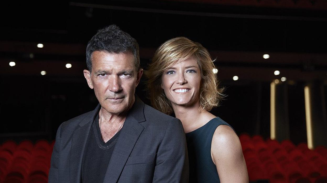 El actor Antonio Banderas y la periodista María Casado