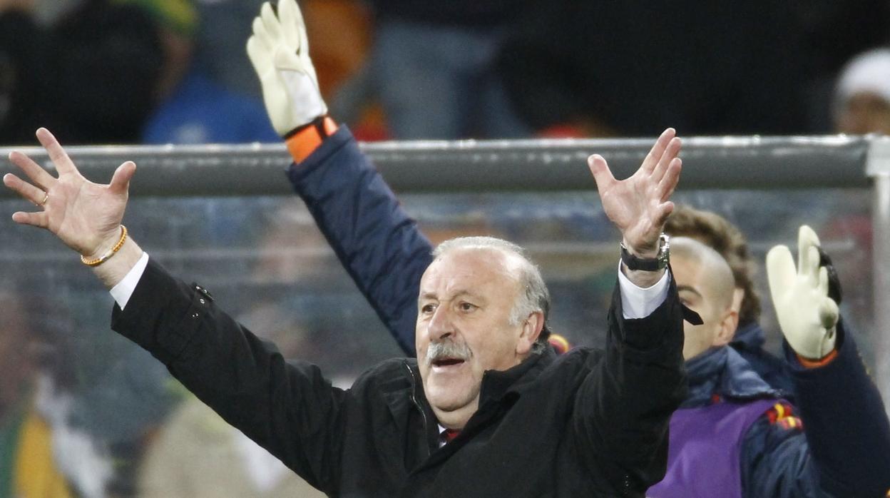 Vicente del Bosque, en la final contra Holanda