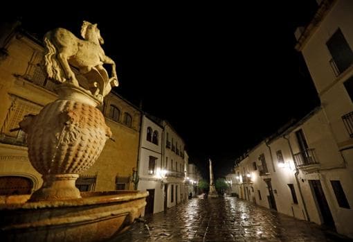Plaza del Potro de Córdoba en una estampa nocturna