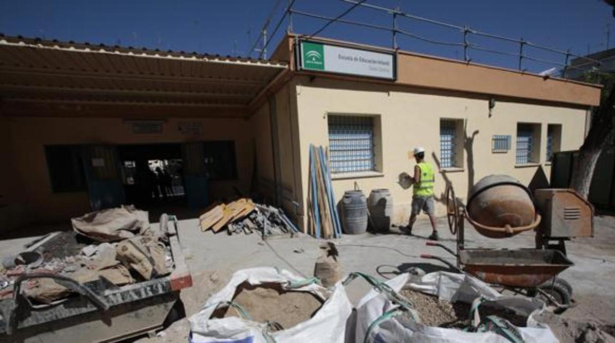 Obras en un colegio de Sevilla