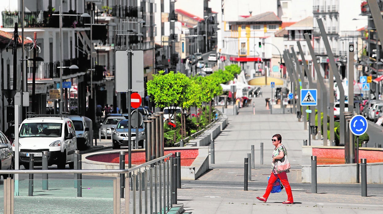 Una avenida en el municipio de Pozoblanco