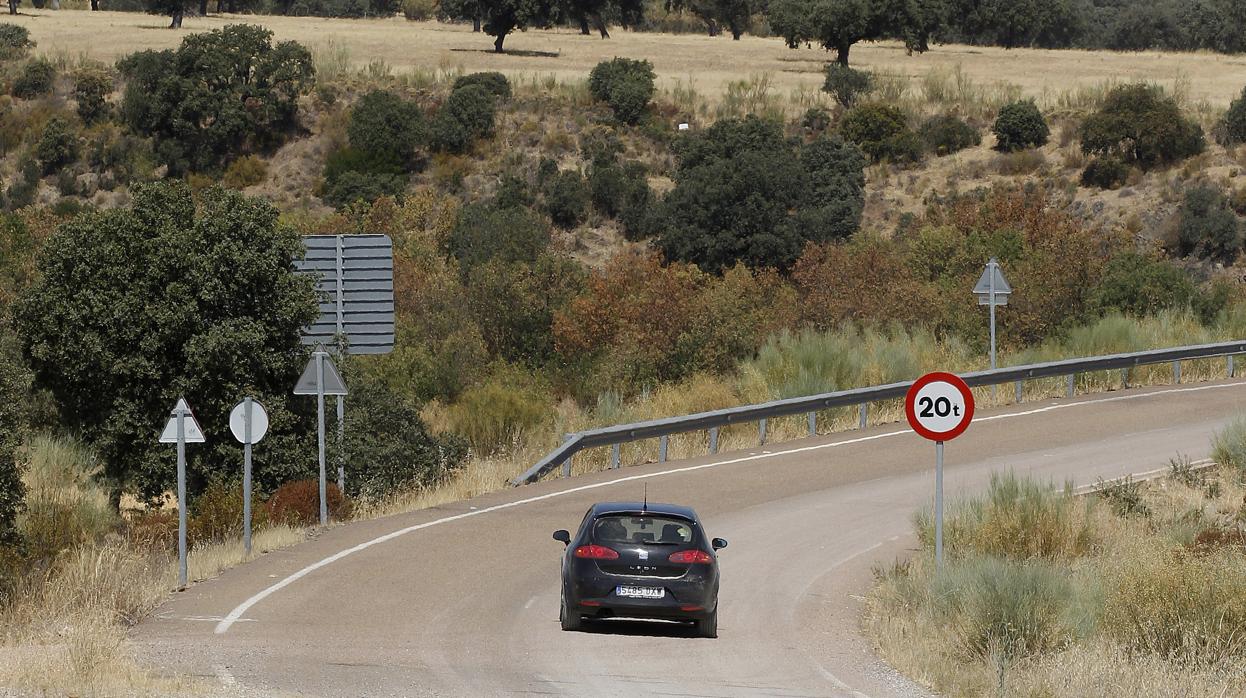 Carretera en obras en el norte de la provincia, en una imagen de archivo