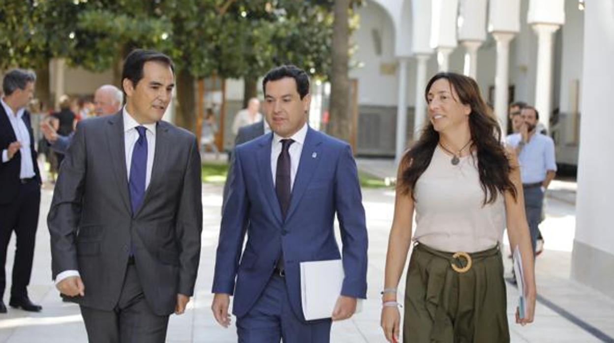 Nieto, Moreno y López, en el Parlamento andalulz