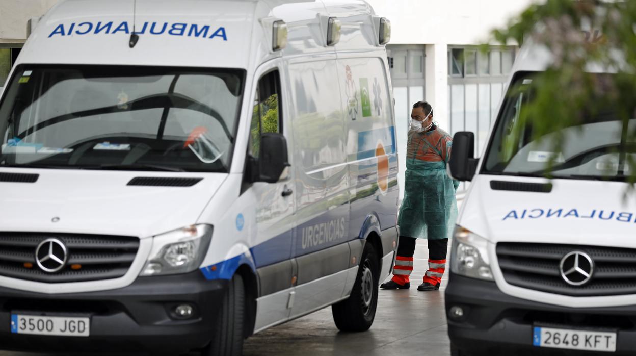 Profesionales sanitarios, durante sus tareas en el hospital Reina Sofía