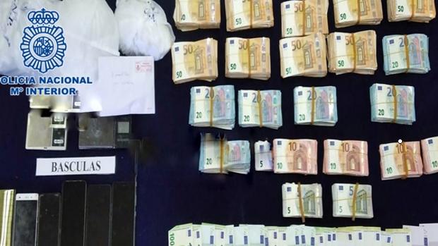 Detenidas seis personas en Córdoba con dos kilos de cocaína de gran pureza y 120.000 euros