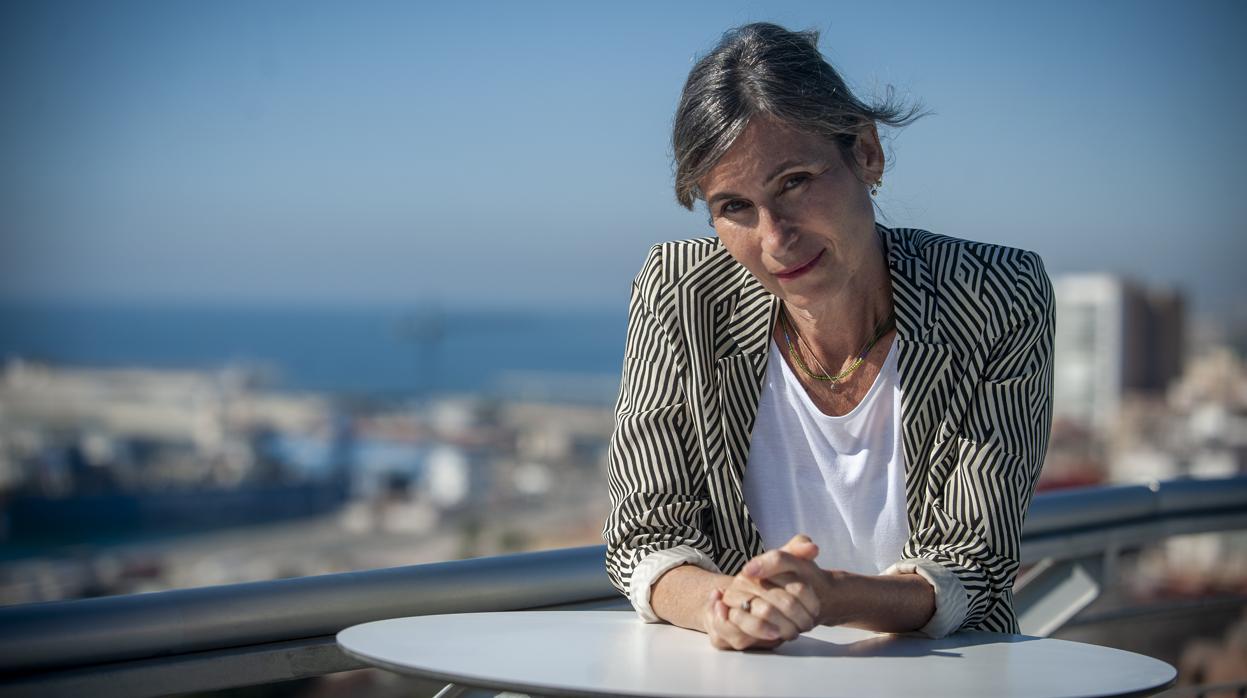 Tatiana Hernández, en la terraza del AC Hotel Málaga Palacio