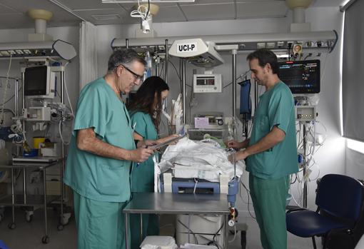 Profesionales de la UCI Pediátrica del Hospital Reina Sofía de Córdoba