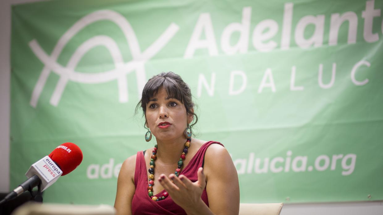 La Presidenta del Grupo Parlamentario de Adelante Andalucía, Teresa Rodríguez, en una imagen de archivo