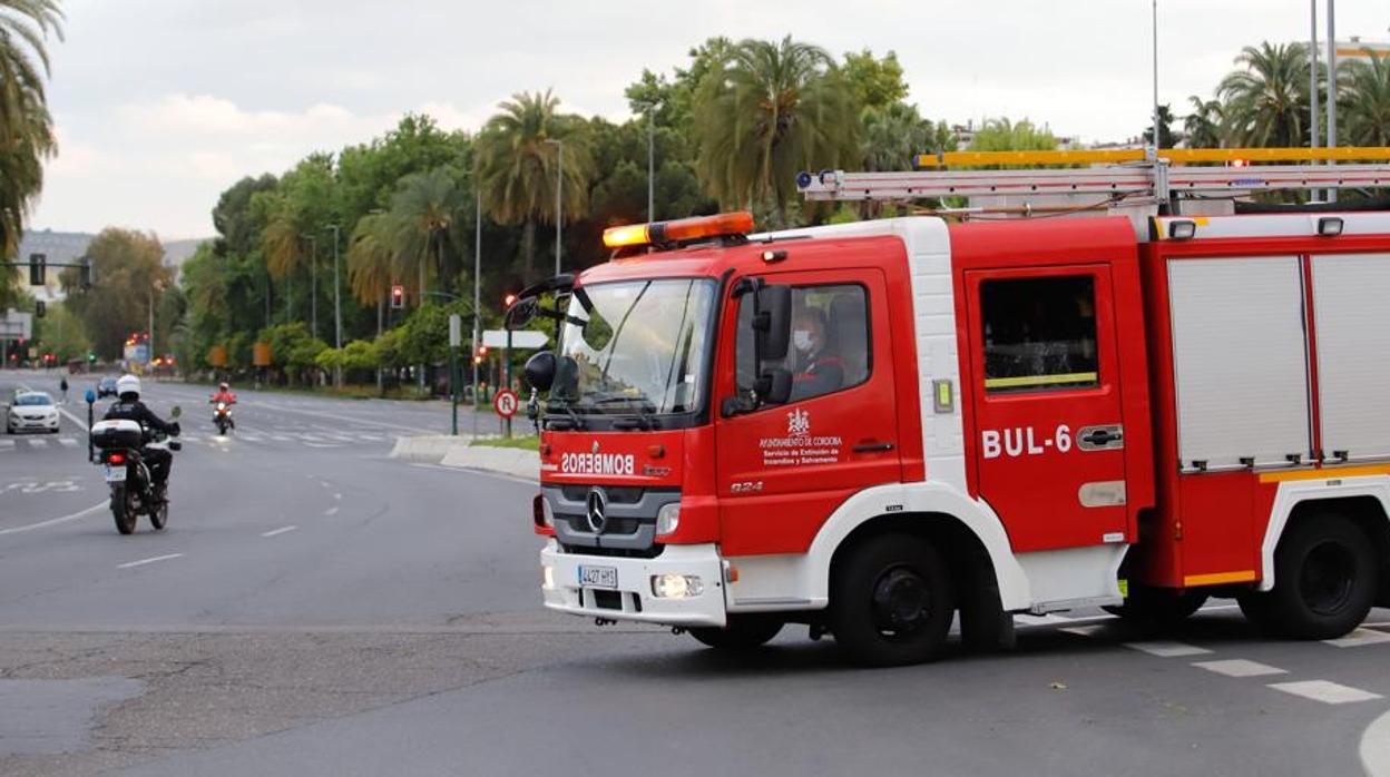 Un camión de bomberos en una imagen de archivo